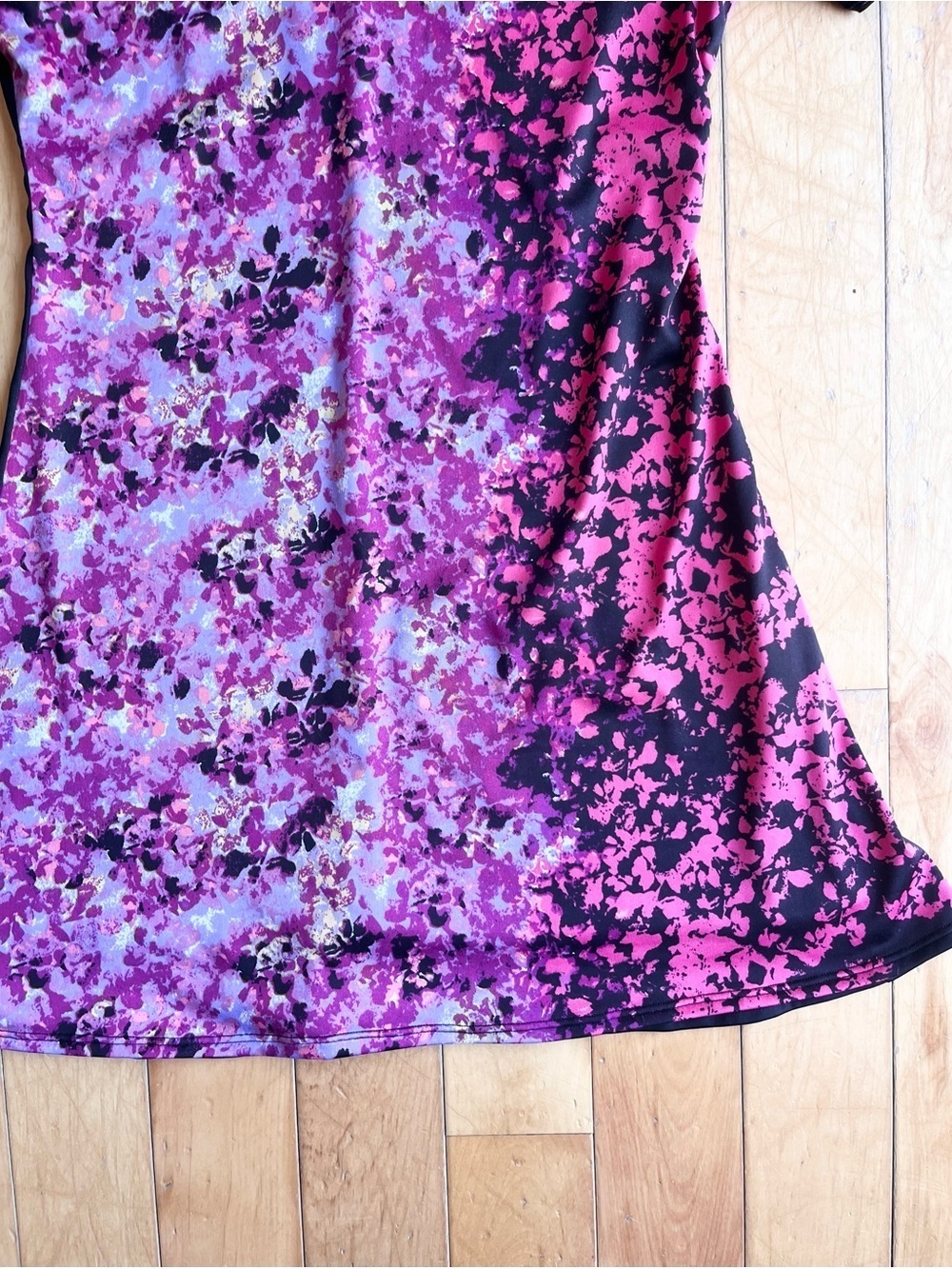 Metamorphose Floral Print Short‑Sleeve Mini Dress / Tunic – Size Small - Picture 2 of 7